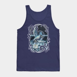 Cosmic Blue Jay with Rainbow Crystals Tank Top